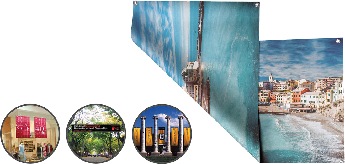 Banner printat penta media blockout